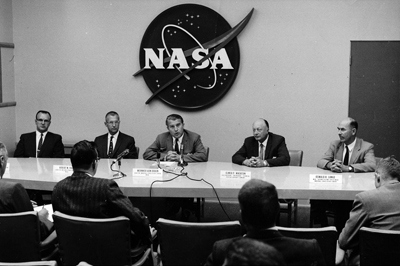 Maxwell Hunter Werher Von Braun NASA Press Conference